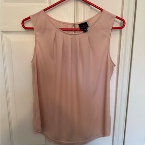 Worthington Sleeveless Pleated Shell - Light Blush